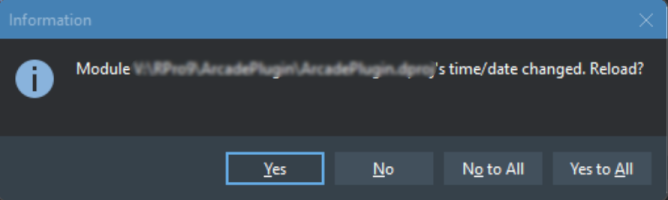 code changed warning